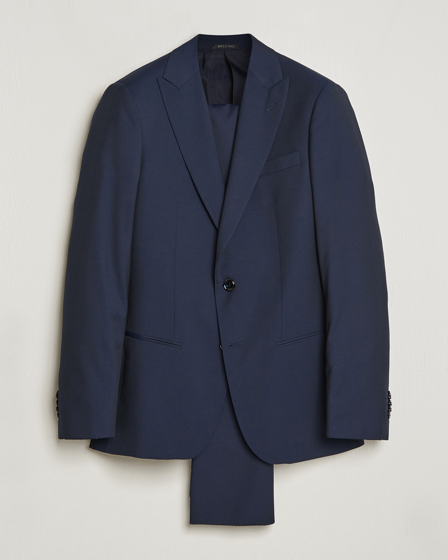 Herr | Kostymer | Giorgio Armani | Slim Fit Peak Lapel Wool Suit Navy