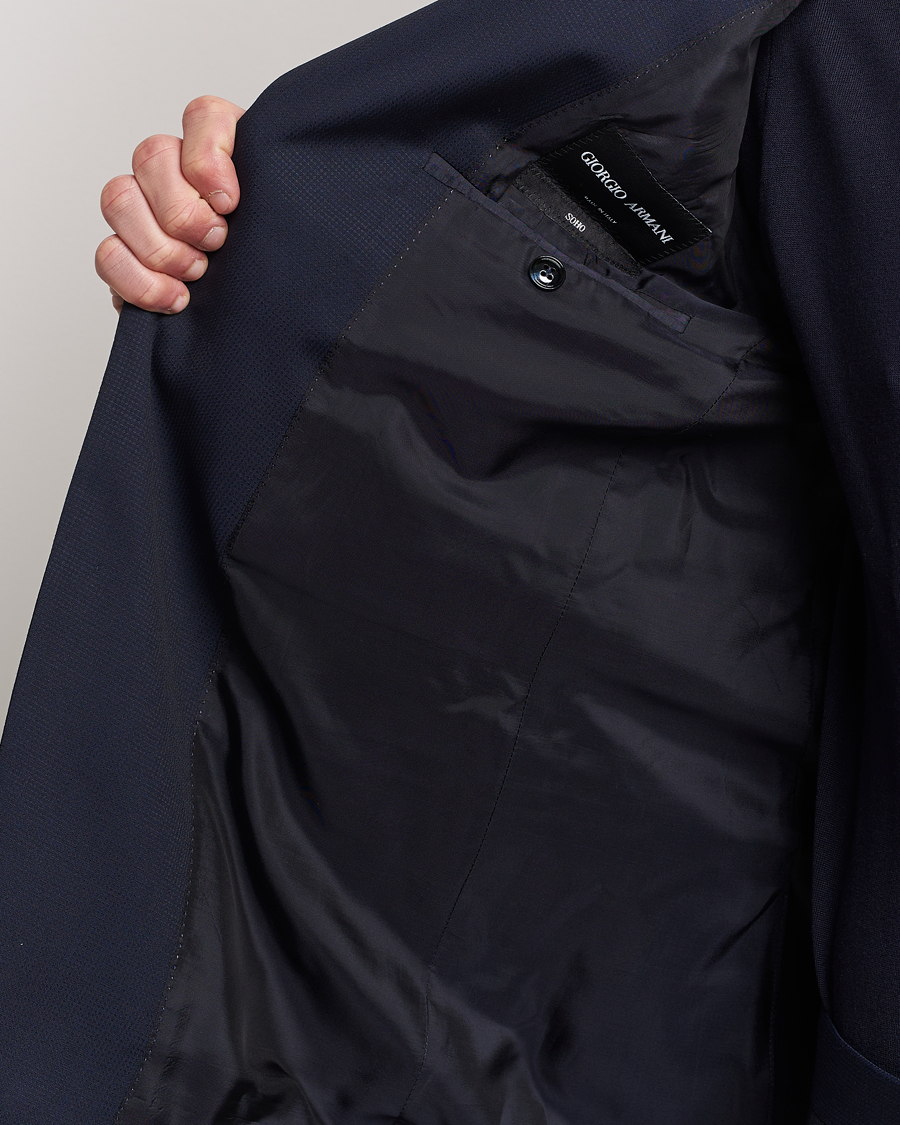 Herr | Kostymer | Giorgio Armani | Slim Fit Peak Lapel Wool Suit Navy