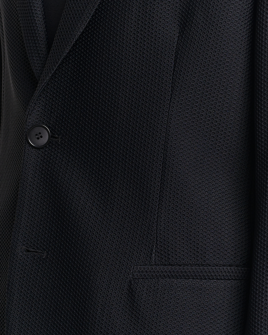 Herr | Kavajer | Giorgio Armani | Single Breasted Mesh Blazer Black