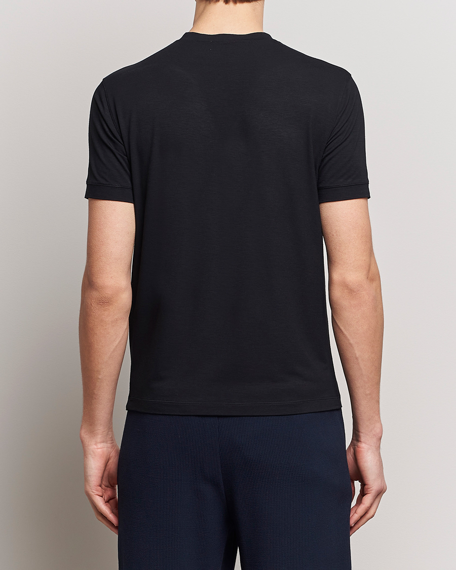 Herr | T-Shirts | Giorgio Armani | Embroidered Logo T-Shirt Black