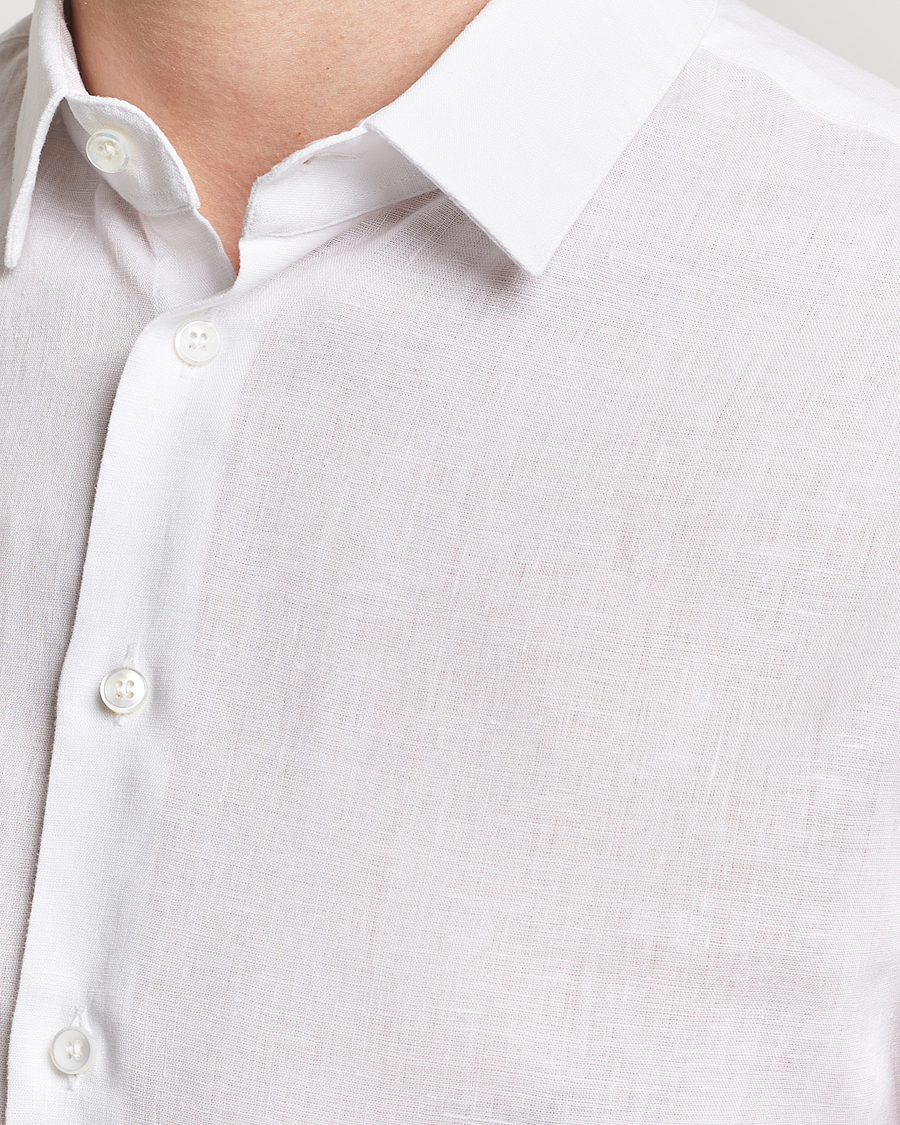 Herr | Skjortor | Giorgio Armani | Slim Fit Linen Shirt White