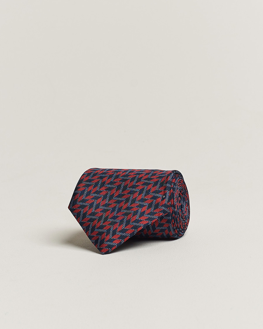 Herr | Giorgio Armani Printed Silk Tie Navy/Red | Giorgio Armani | Printed Silk Tie Navy/Red