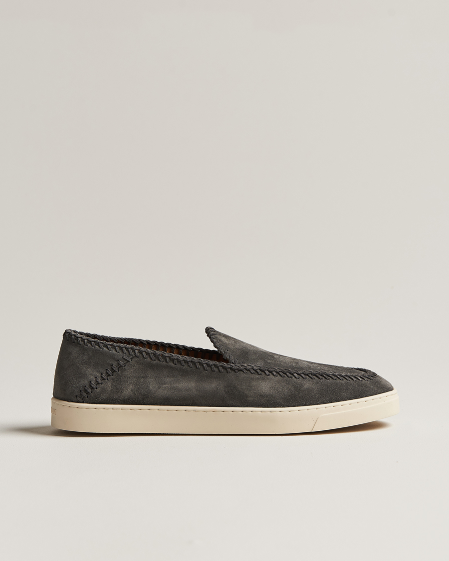 Herr | Giorgio Armani Intrecci Loafers Grey Suede | Giorgio Armani | Intrecci Loafers Grey Suede