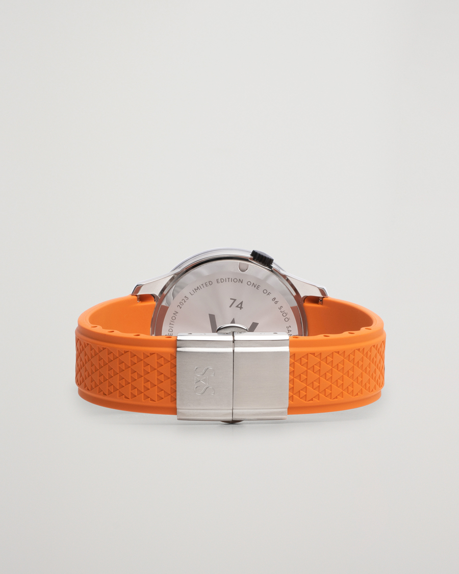 Herr | Sjöö Sandström Royal Steel Worldtimer 41mm Annual Edition Orange | Sjöö Sandström | Royal Steel Worldtimer 41mm Annual Edition Orange