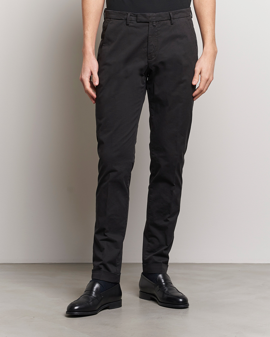 Herr | Chinos | Briglia 1949 | Slim Fit Cotton Stretch Chinos Black