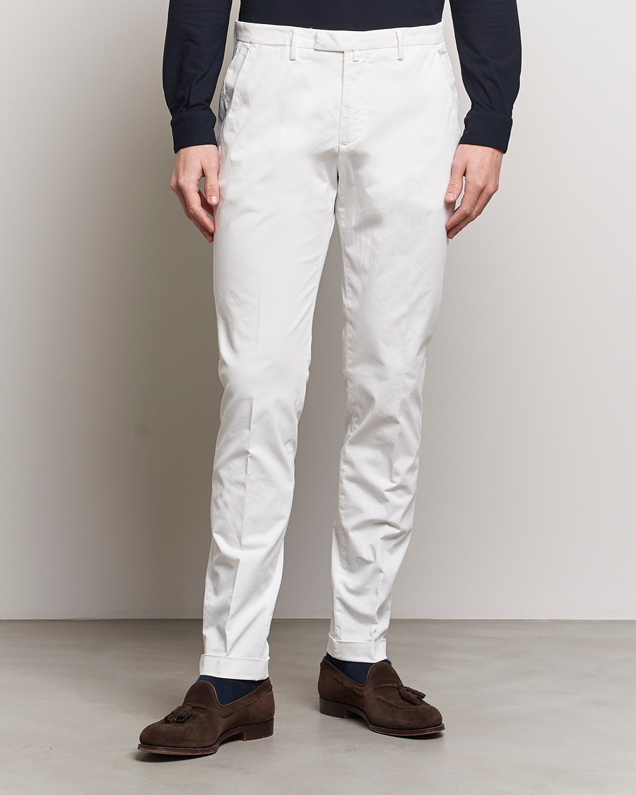 Herr | Italian Department | Briglia 1949 | Slim Fit Cotton Stretch Chinos White