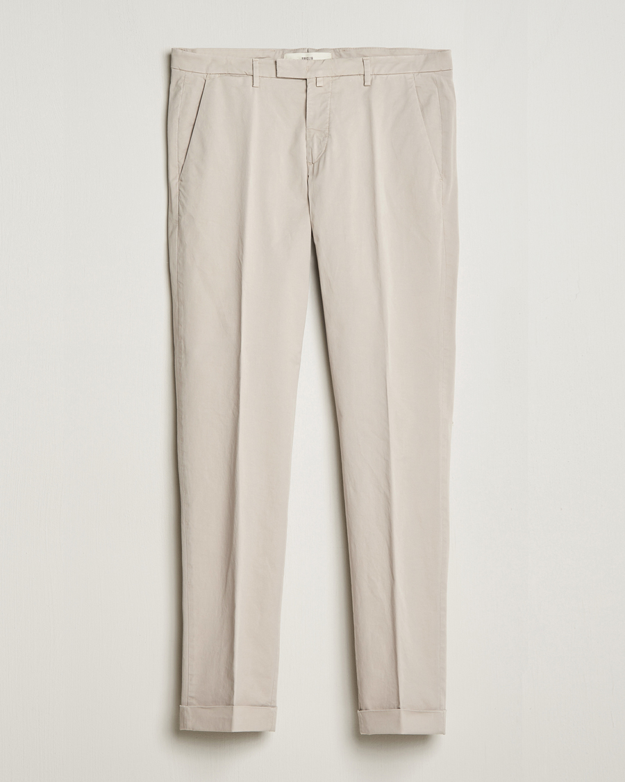 Herr | Byxor | Briglia 1949 | Slim Fit Cotton Stretch Chinos Beige