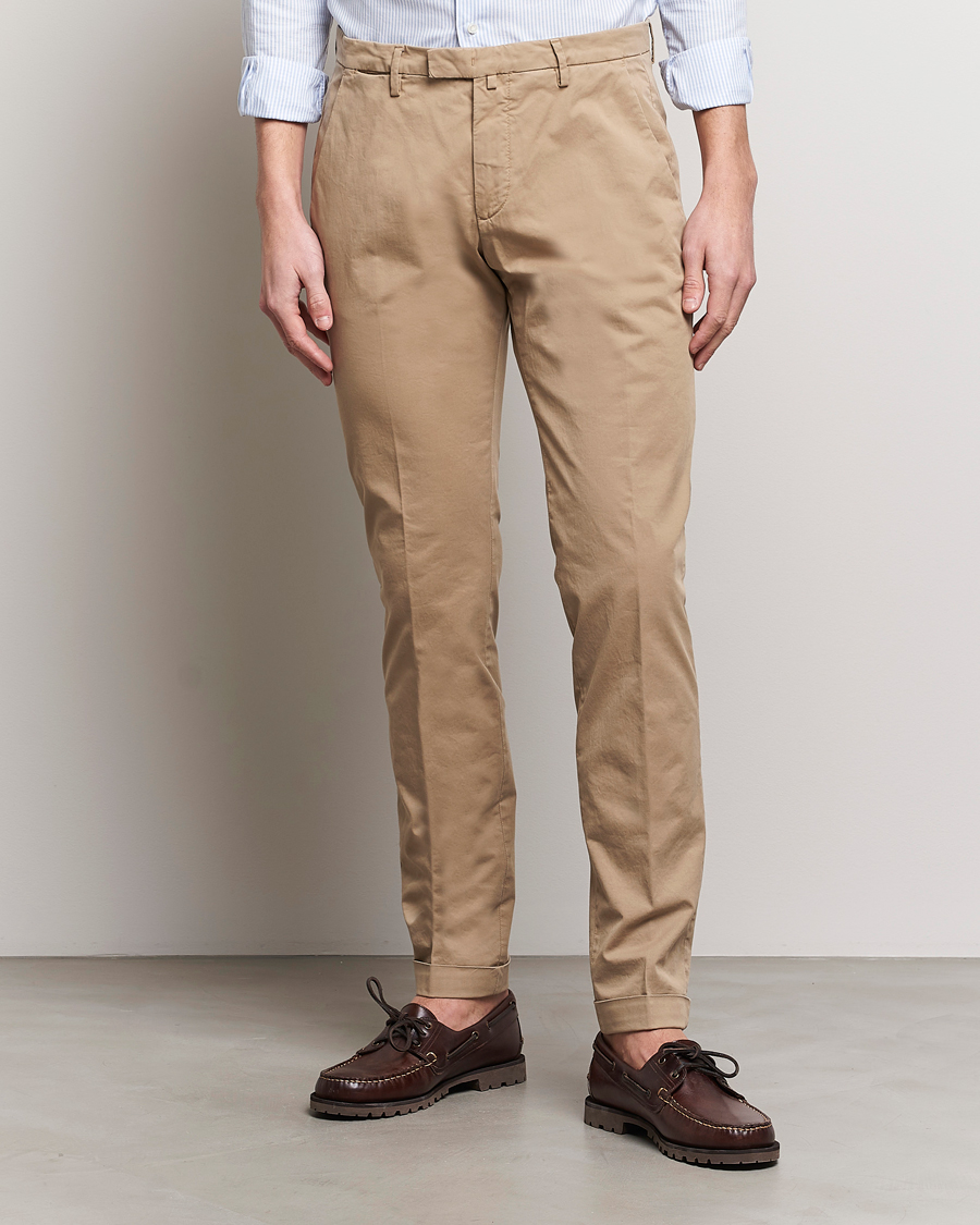 Herr | Avdelningar | Briglia 1949 | Slim Fit Cotton Stretch Chinos Taupe