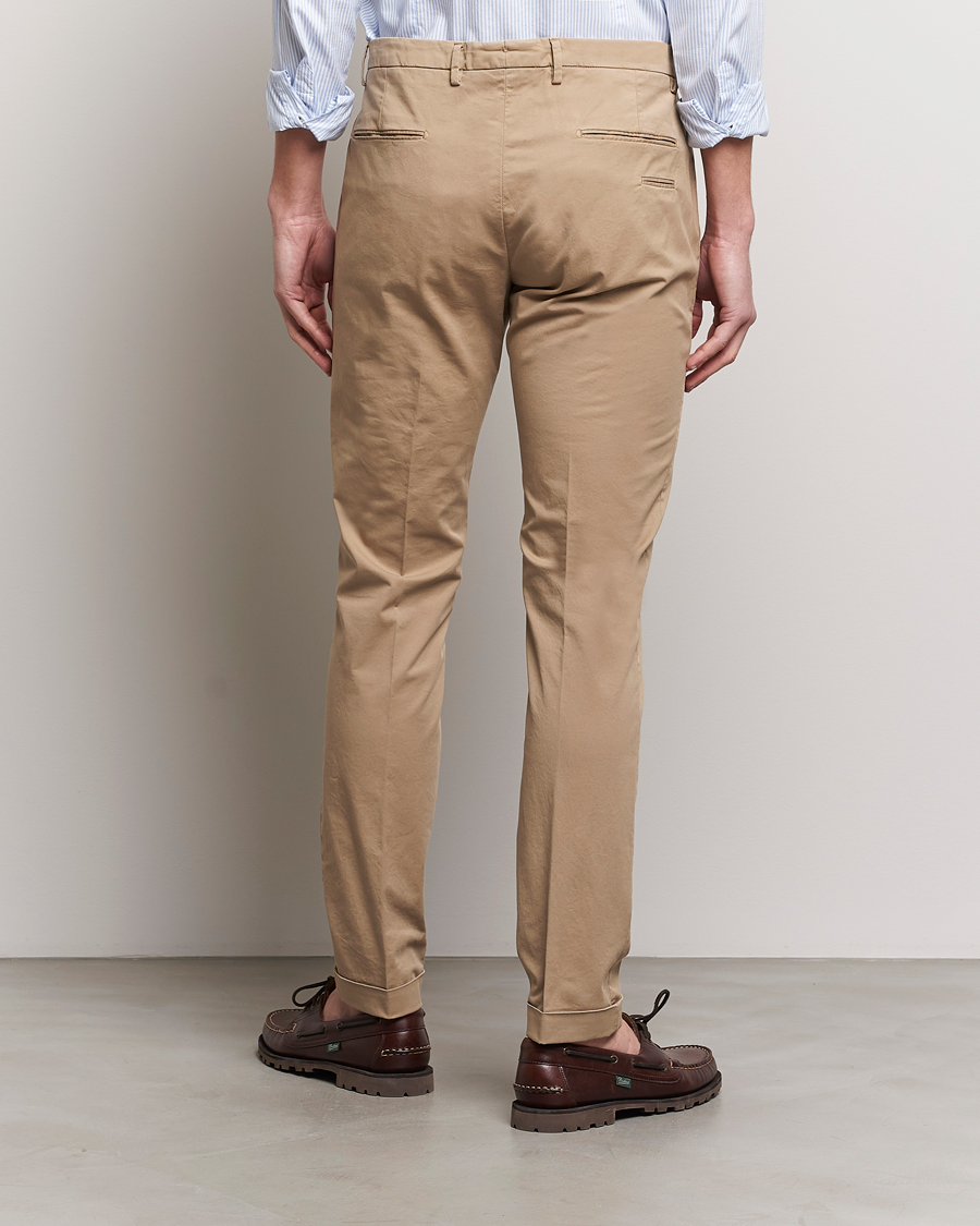 Herr | Byxor | Briglia 1949 | Slim Fit Cotton Stretch Chinos Taupe