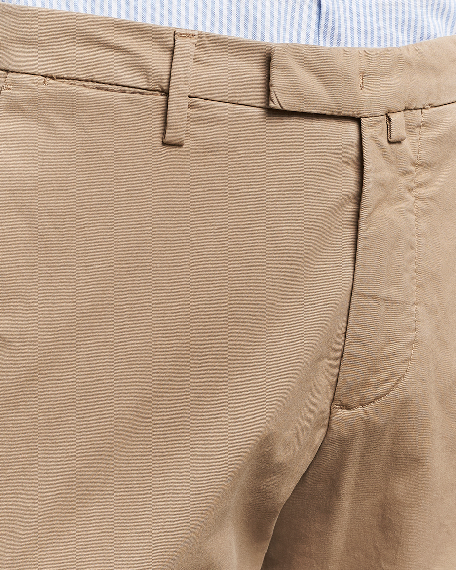 Herr | Byxor | Briglia 1949 | Slim Fit Cotton Stretch Chinos Taupe