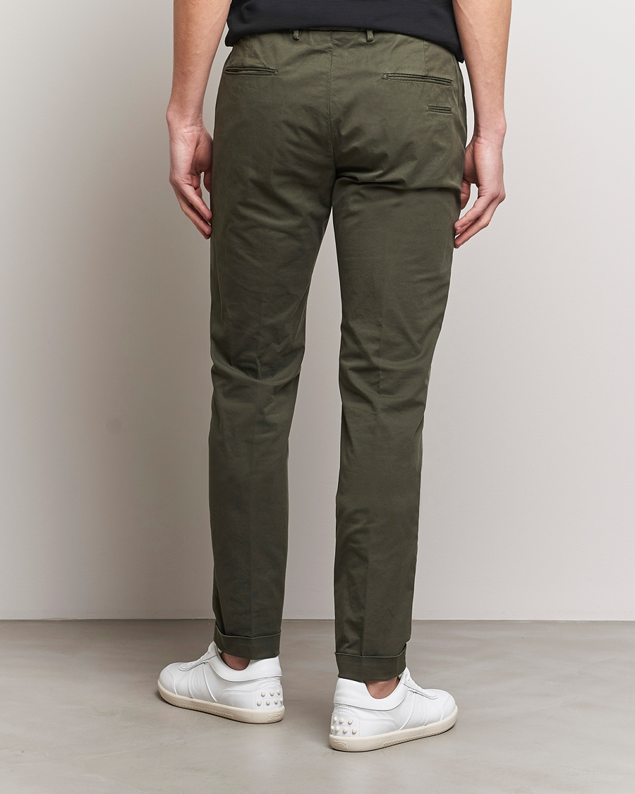 Herr | Byxor | Briglia 1949 | Slim Fit Cotton Stretch Chinos Olive