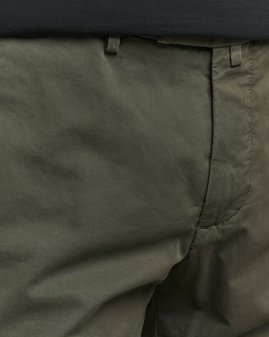 Herr | Byxor | Briglia 1949 | Slim Fit Cotton Stretch Chinos Olive
