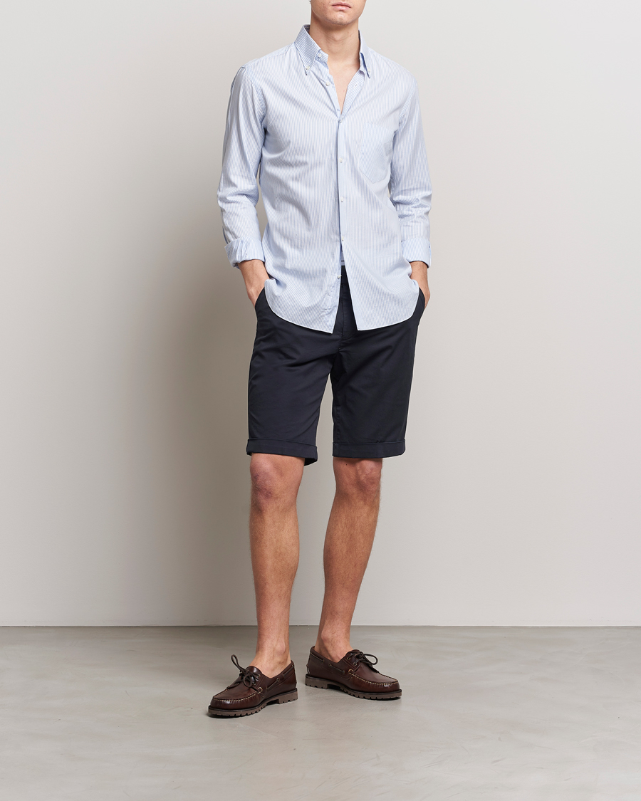 Herr | Shorts | Briglia 1949 | Pleated Cotton Shorts Navy