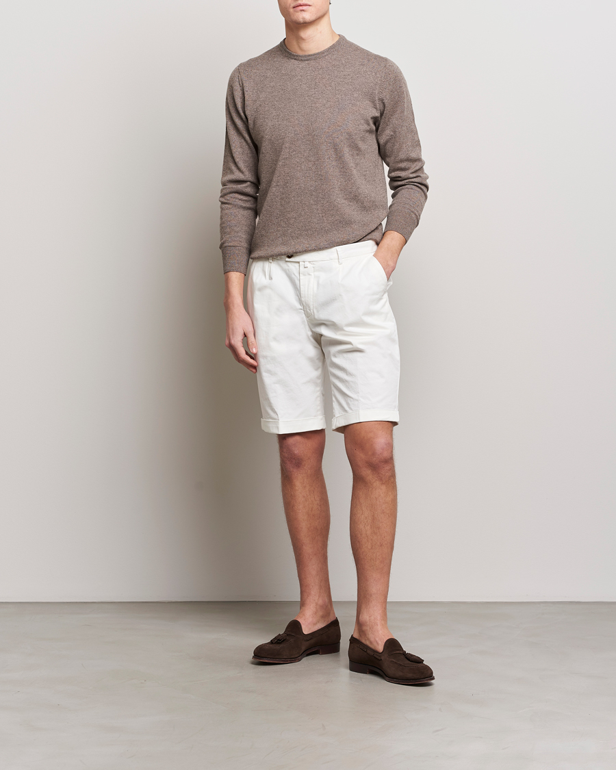 Herr | Shorts | Briglia 1949 | Pleated Cotton Shorts White