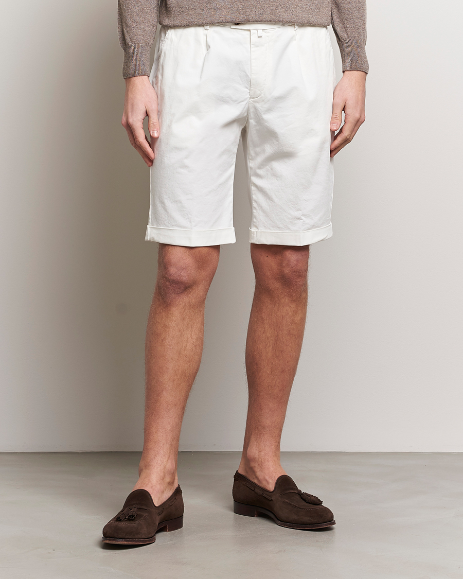 Herr | Avdelningar | Briglia 1949 | Pleated Cotton Shorts White