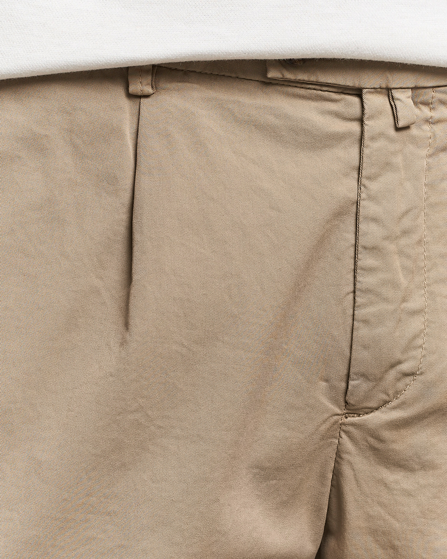 Herr | Shorts | Briglia 1949 | Pleated Cotton Shorts Taupe