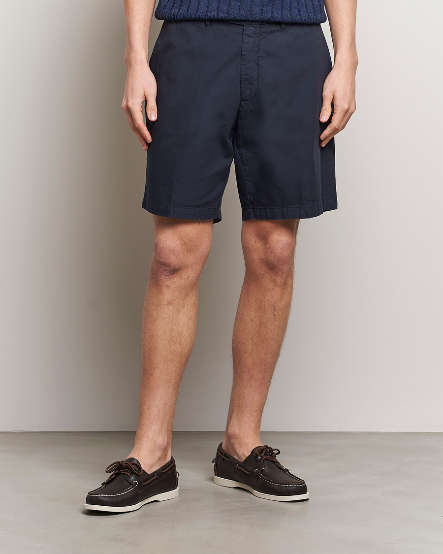 Herr | Kläder | Briglia 1949 | Easy Fit Cotton Shorts Navy