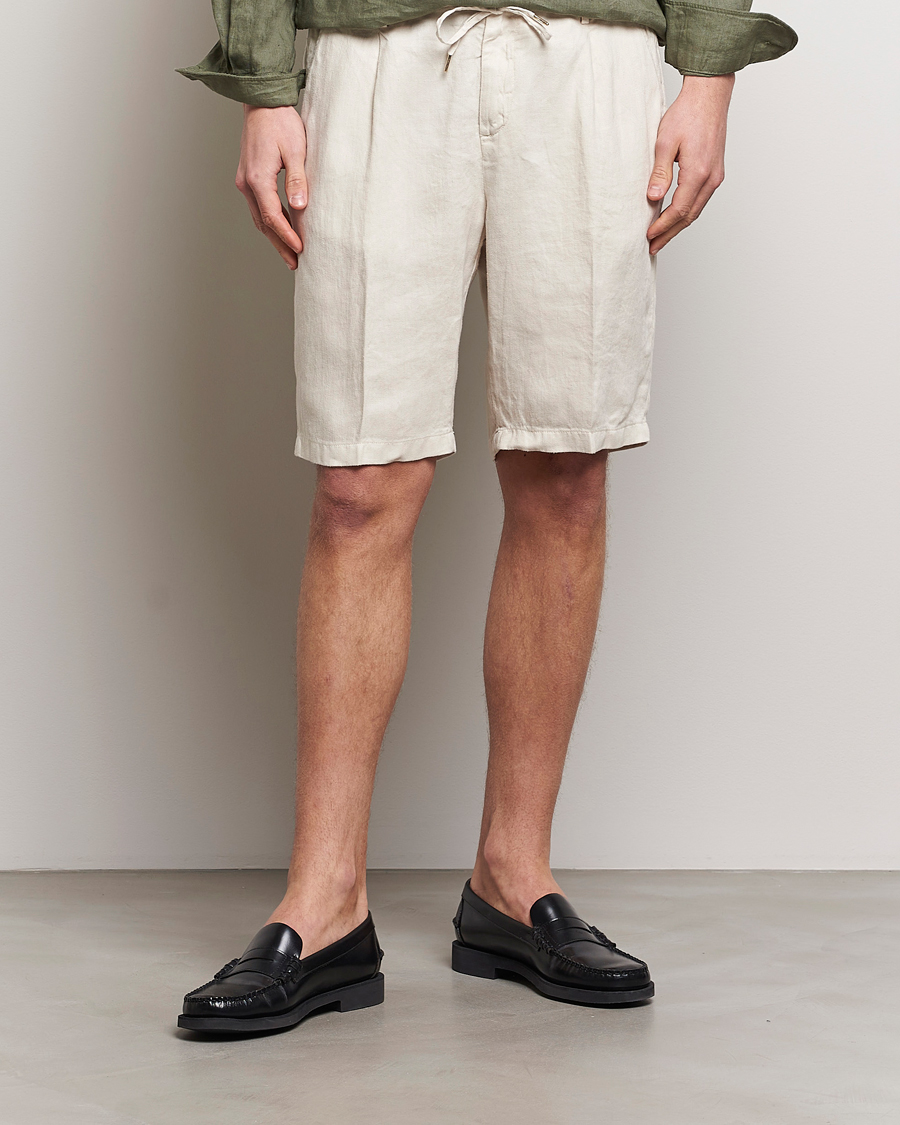 Herre | Linshorts | Briglia 1949 | Easy Fit Linen Shorts Off White