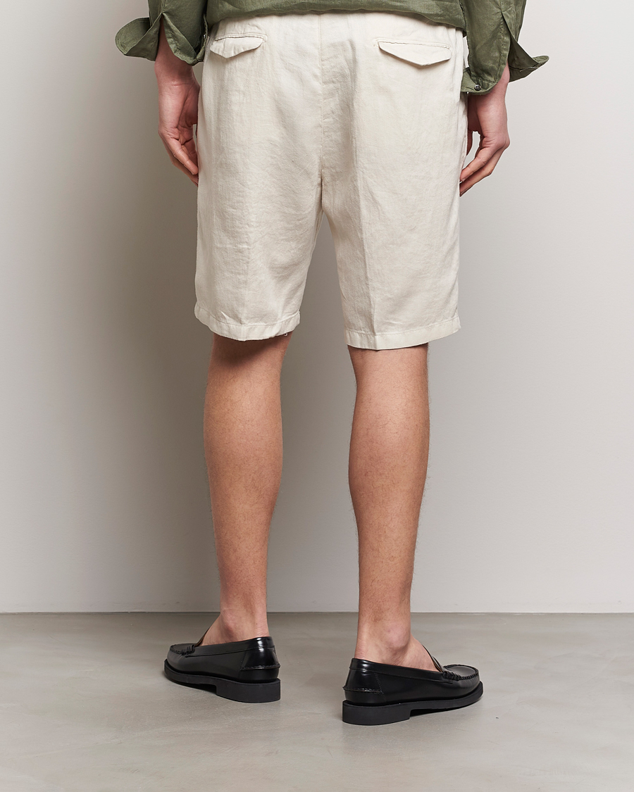 Herr | Shorts | Briglia 1949 | Easy Fit Linen Shorts Off White
