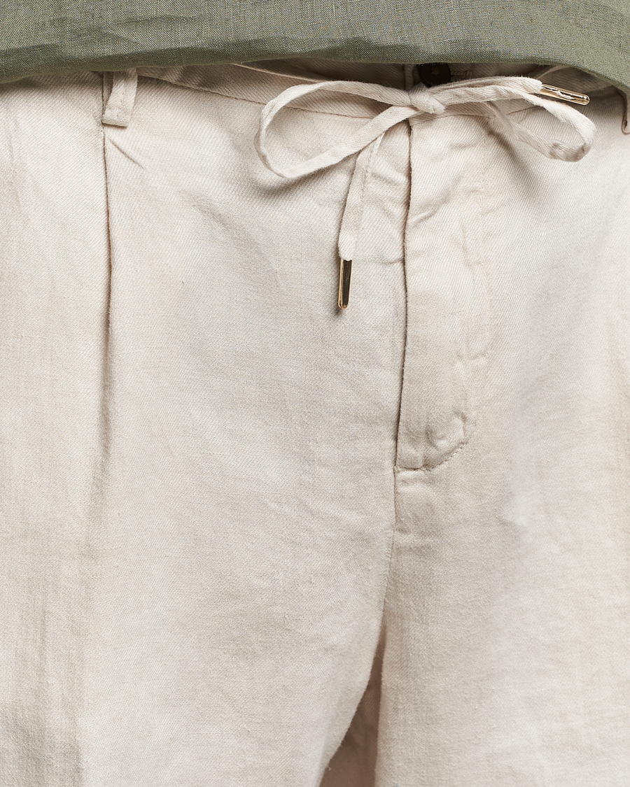 Herr | Shorts | Briglia 1949 | Easy Fit Linen Shorts Off White