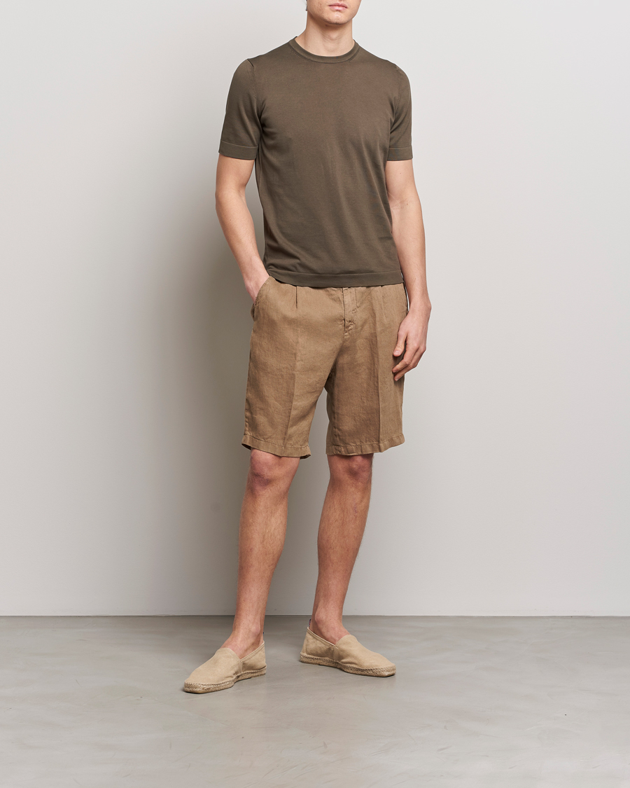 Herr | Shorts | Briglia 1949 | Easy Fit Linen Shorts Beige