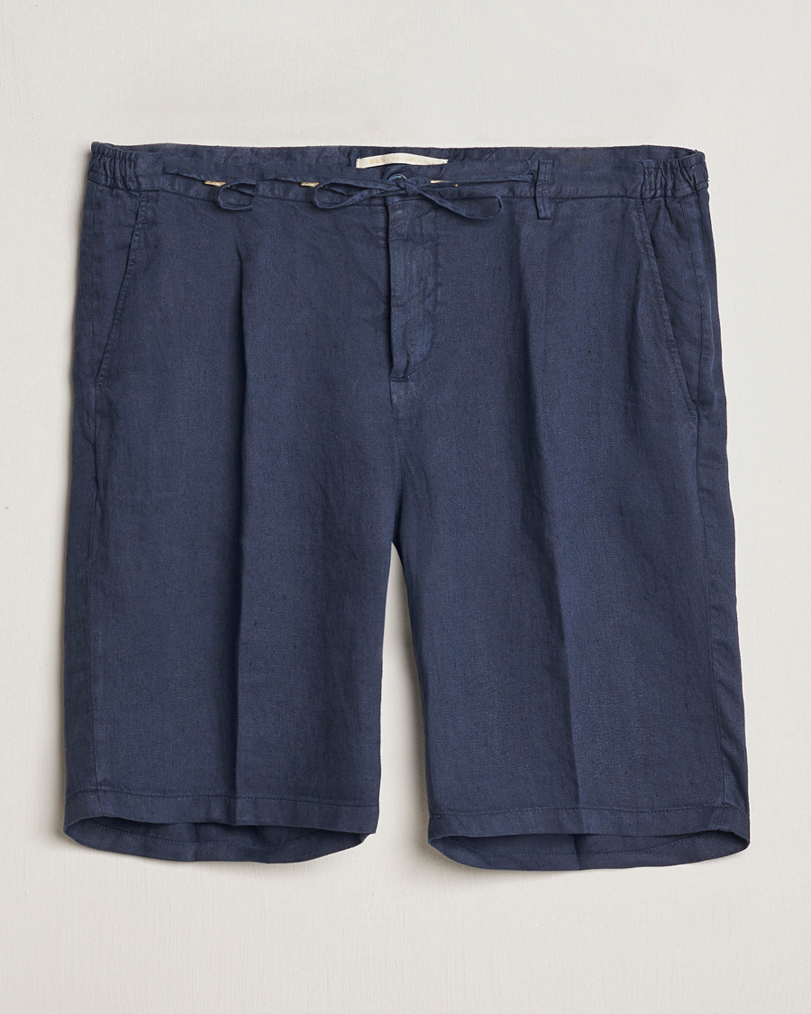 Herr | Shorts | Briglia 1949 | Easy Fit Linen Shorts Navy
