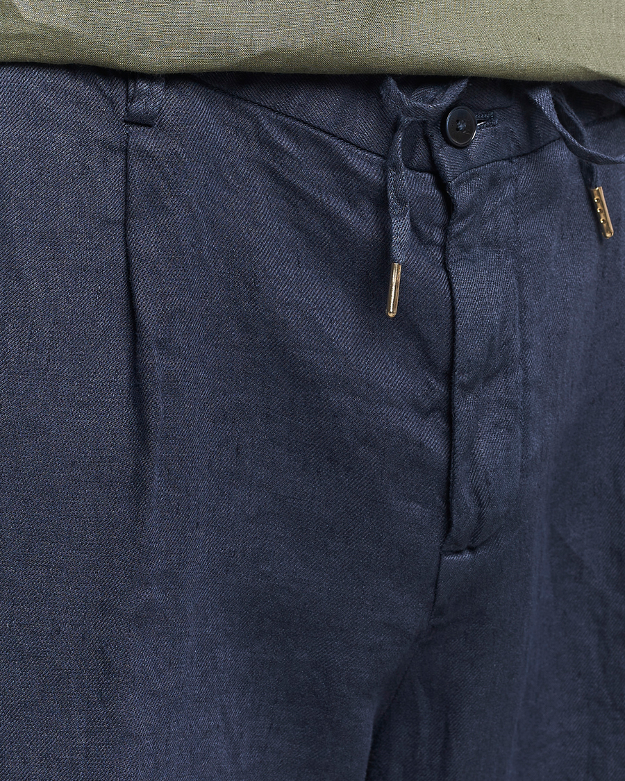 Herr | Shorts | Briglia 1949 | Easy Fit Linen Shorts Navy