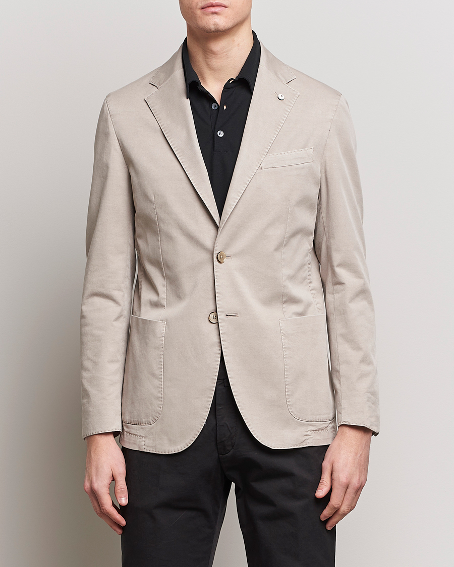 Herr | Italian Department | L.B.M. 1911 | Jack Regular Fit Cotton Stretch Blazer Light Grey