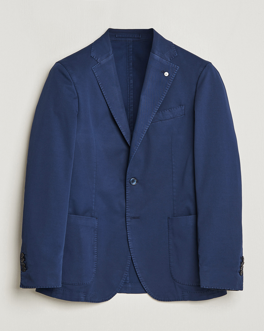 Herr | Kavajer | L.B.M. 1911 | Jack Regular Fit Cotton Stretch Blazer Navy
