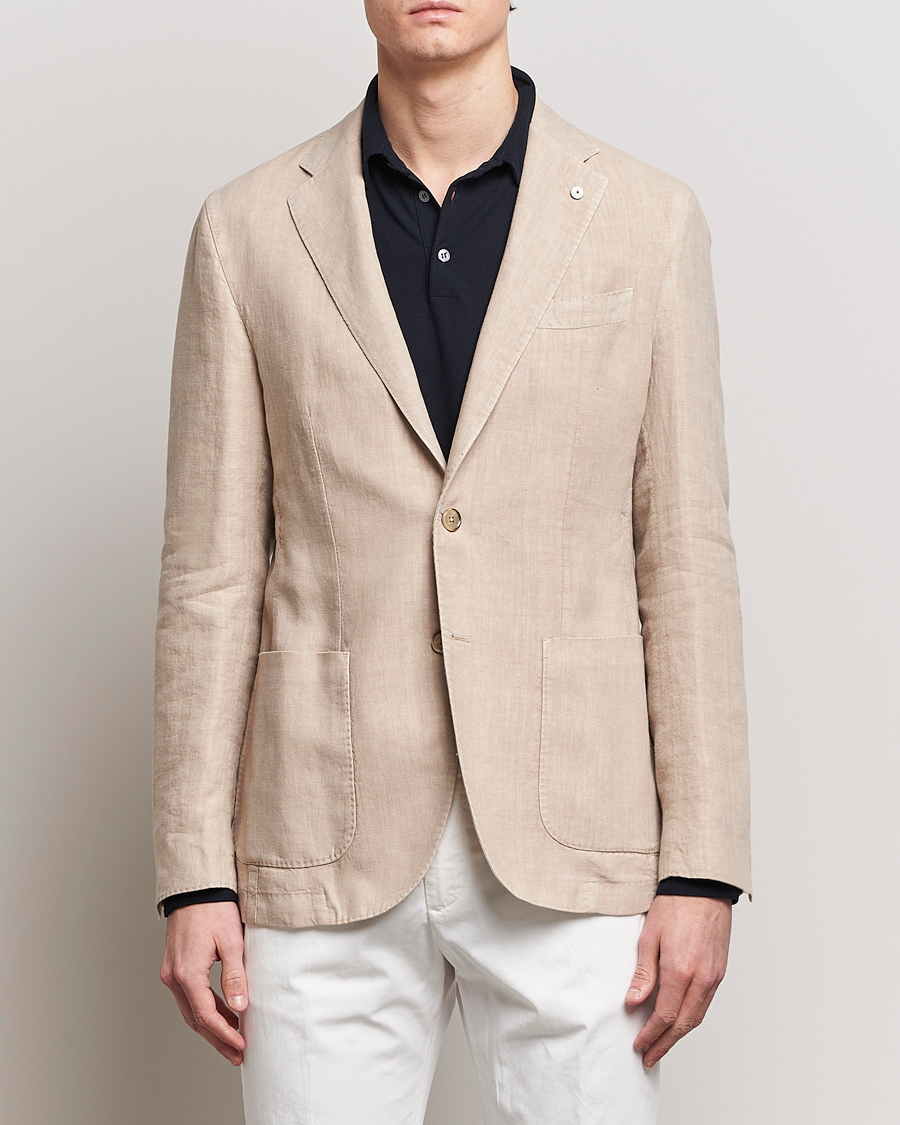 Herr | Italian Department | L.B.M. 1911 | Jack Regular Fit Linen Blazer Sand