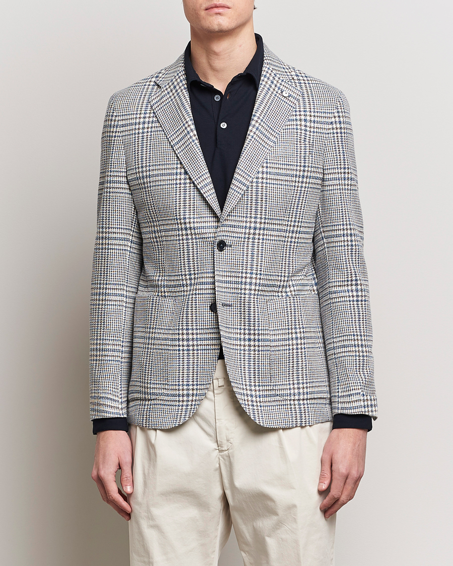 Herr | Kläder | L.B.M. 1911 | Checked Cotton Blazer Navy/Brown