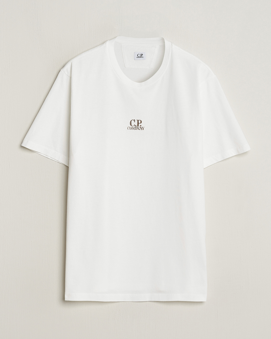 Herr | T-Shirts | C.P. Company | Short Sleeve Hand Printed T-Shirt White