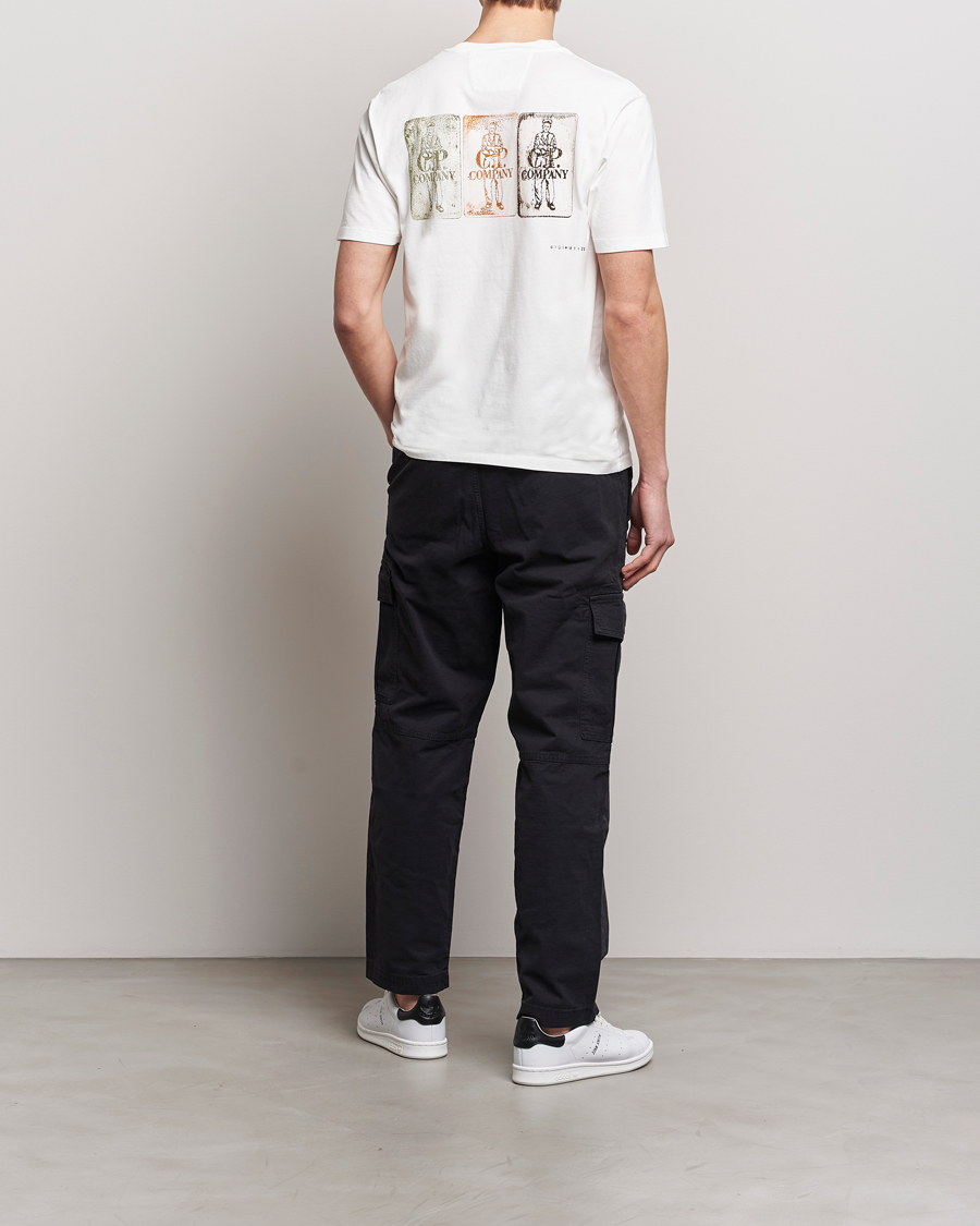 Herr | T-Shirts | C.P. Company | Short Sleeve Hand Printed T-Shirt White