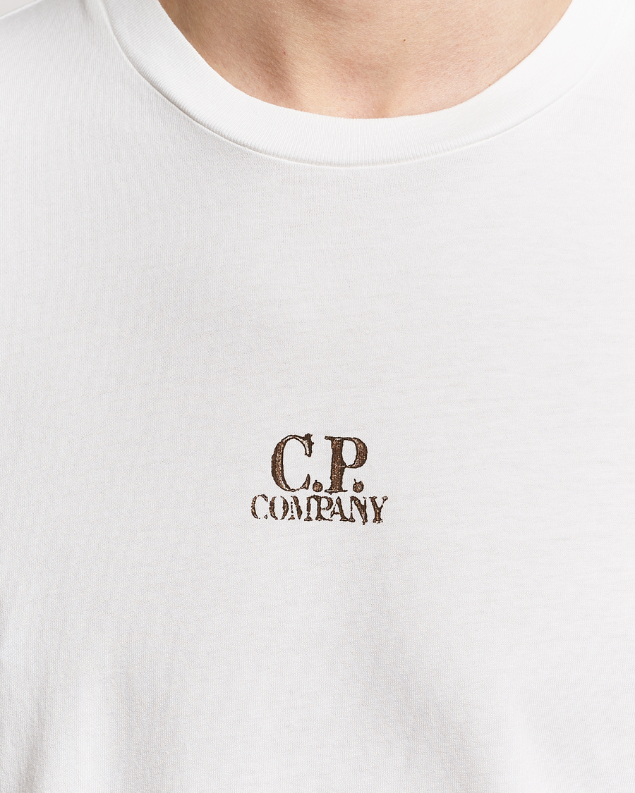 Herr | T-Shirts | C.P. Company | Short Sleeve Hand Printed T-Shirt White