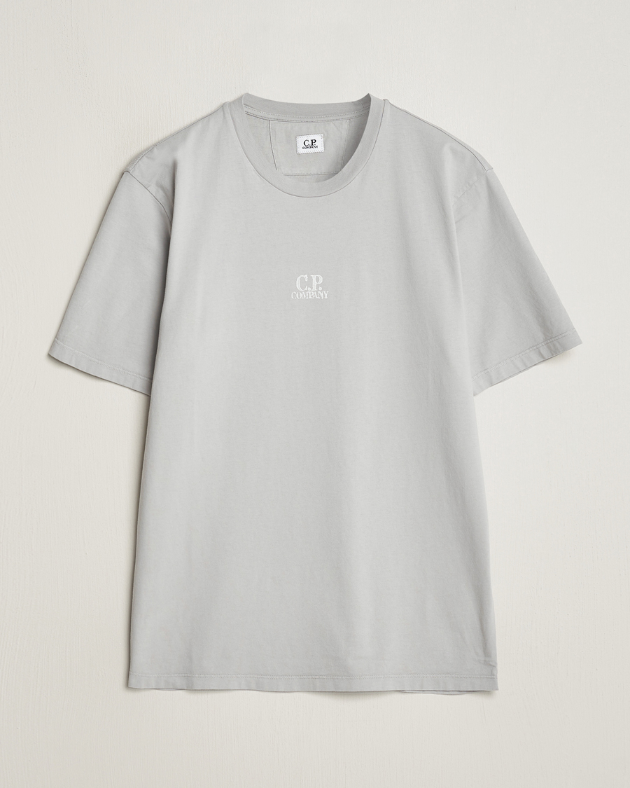 Herr | T-Shirts | C.P. Company | Short Sleeve Hand Printed T-Shirt Grey