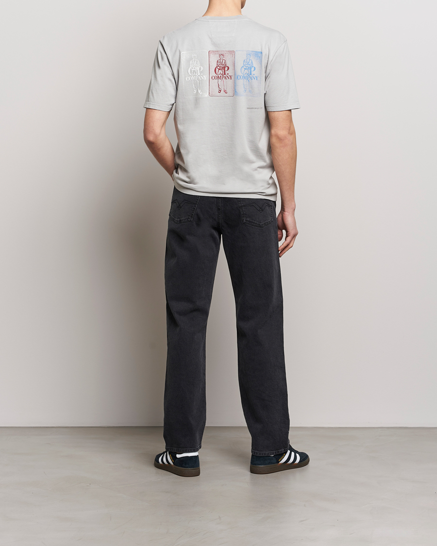 Herr | T-Shirts | C.P. Company | Short Sleeve Hand Printed T-Shirt Grey
