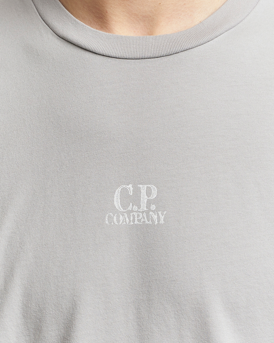 Herr | T-Shirts | C.P. Company | Short Sleeve Hand Printed T-Shirt Grey