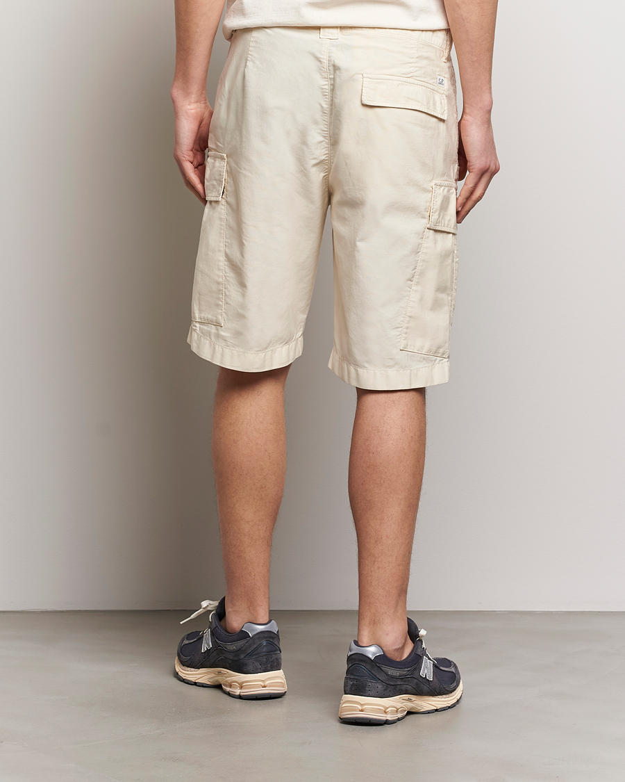 Herr | Shorts | C.P. Company | Ottoman Garment Dyed Cotton Cargo Shorts Off White