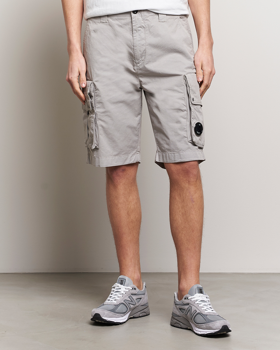 Herr | Cargoshorts | C.P. Company | Twill Stretch Cargo Shorts Grey