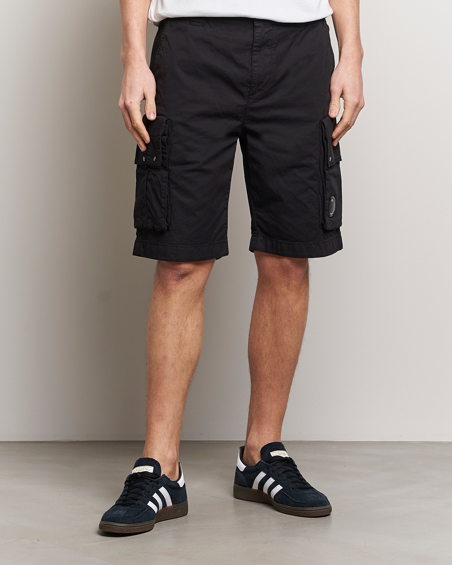 Herr | Shorts | C.P. Company | Twill Stretch Cargo Shorts Black