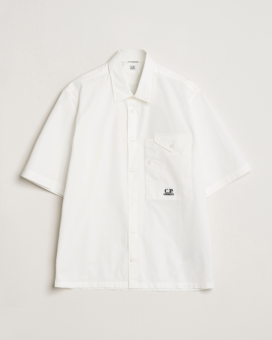 Herr | Skjortor | C.P. Company | Short Sleeve Popline Shirt White