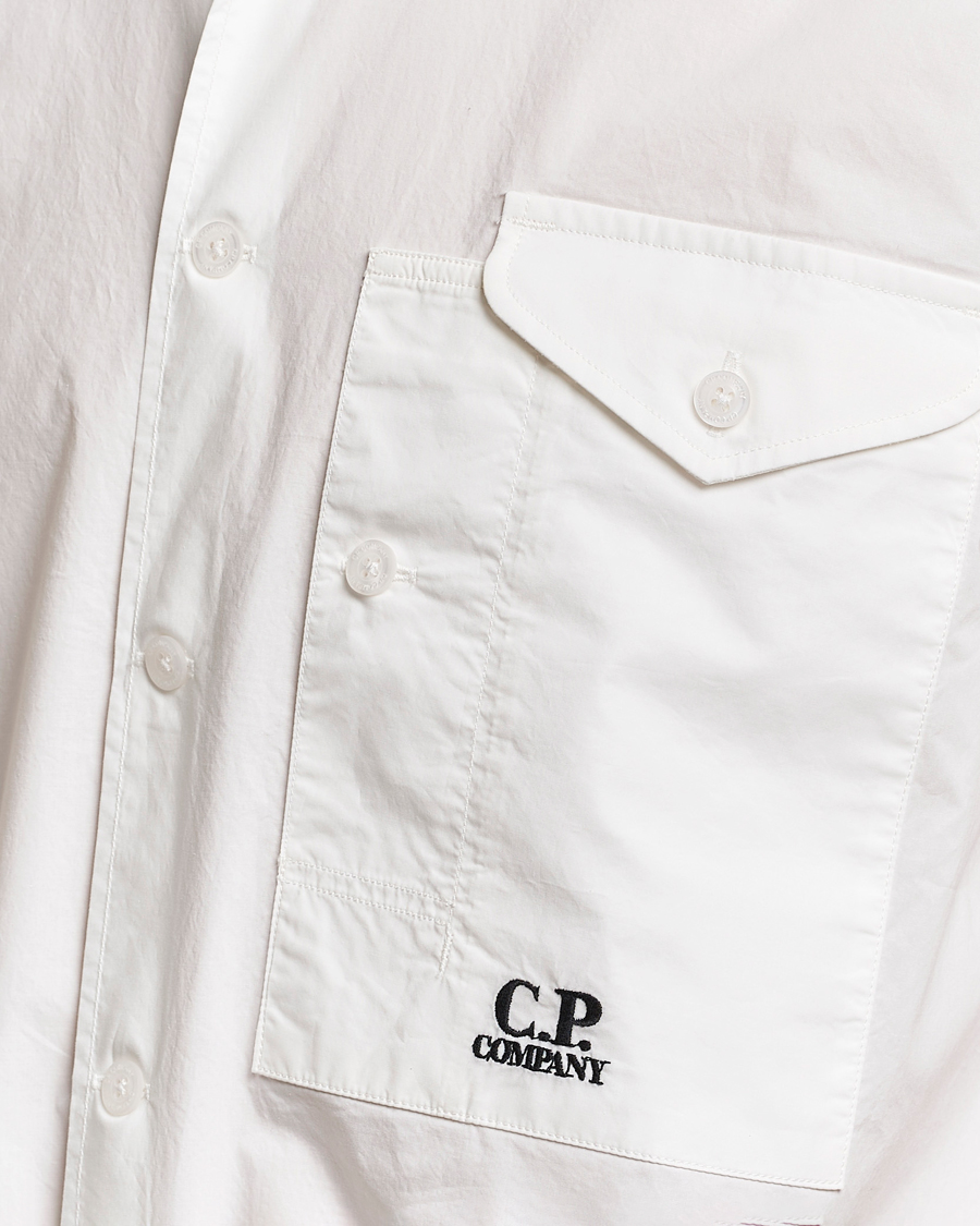 Herr | Skjortor | C.P. Company | Short Sleeve Popline Shirt White