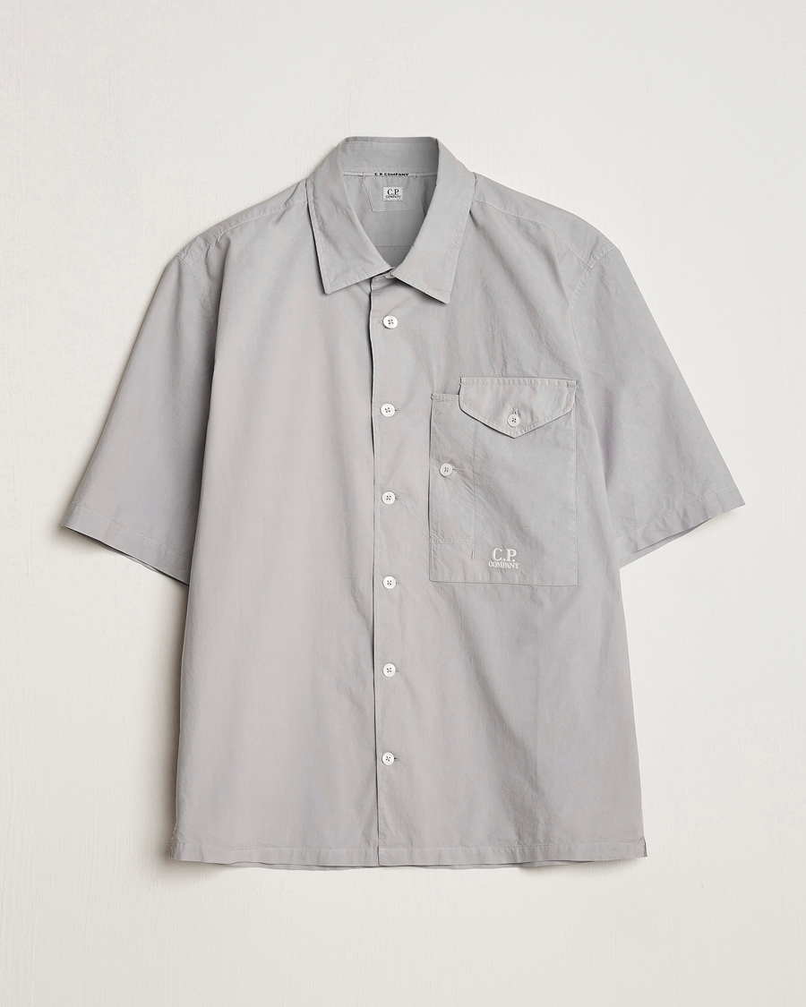 Herr | Skjortor | C.P. Company | Short Sleeve Popline Shirt Grey