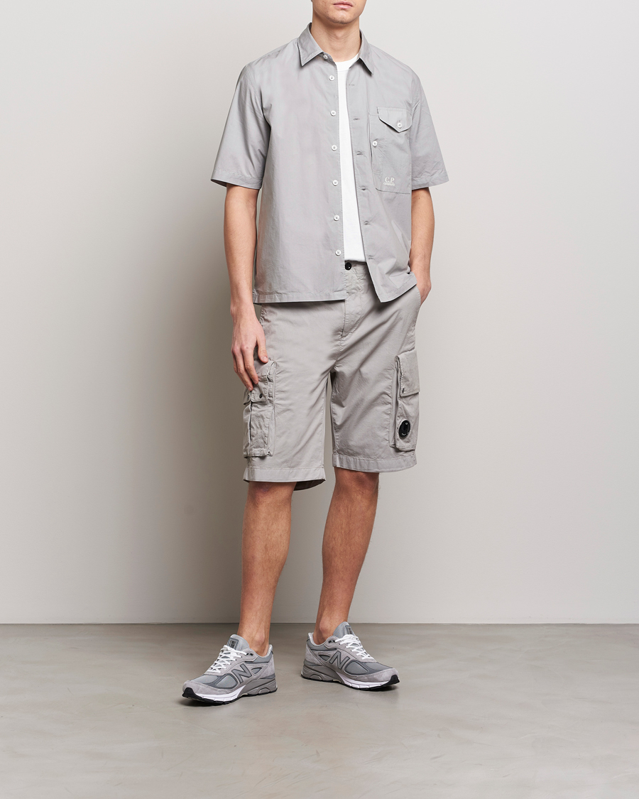 Herr | Skjortor | C.P. Company | Short Sleeve Popline Shirt Grey