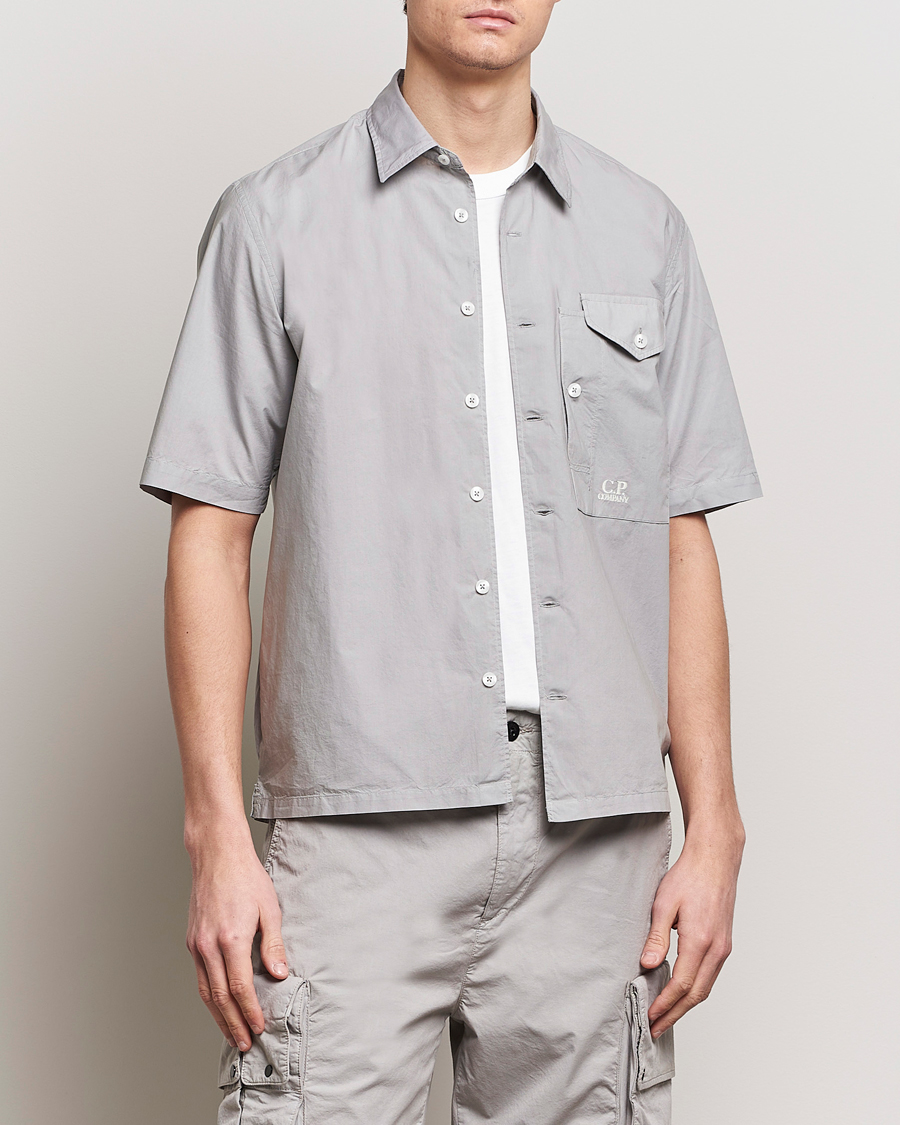 Herr | Lojalitetserbjudande | C.P. Company | Short Sleeve Popline Shirt Grey