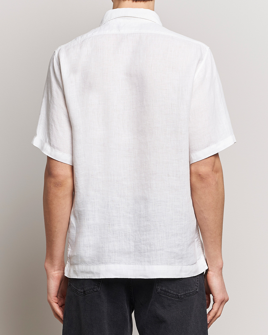 Herr | Skjortor | C.P. Company | Short Sleeve Linen Shirt White