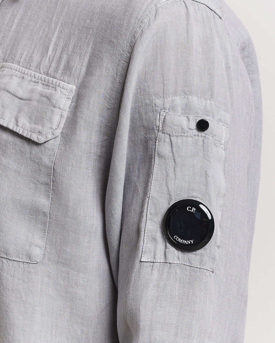 Herr | Skjortor | C.P. Company | Long Sleeve Linen Shirt Grey