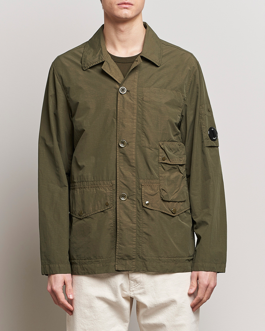 Herr | Samtida jackor | C.P. Company | Flatt Nylon Coat Dark Olive