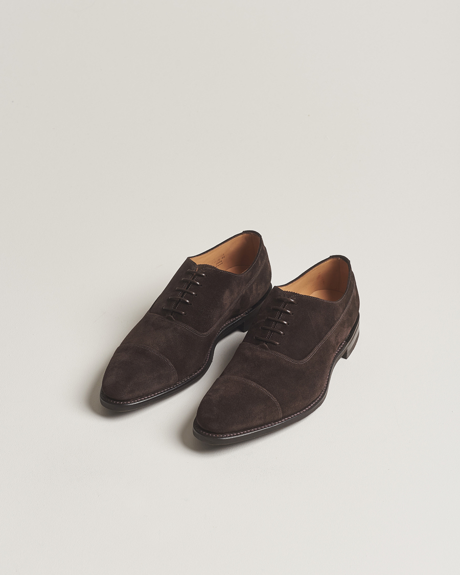 Herr | Business & Beyond | Loake 1880 | Truman Suede Oxford Toe Cap Dark Brown