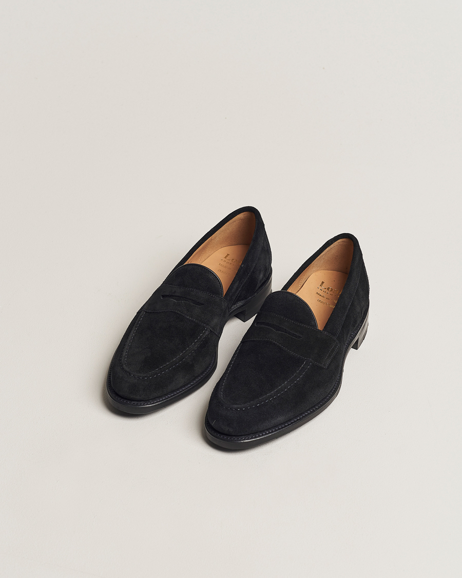 Herr | Loafers | Loake 1880 | Grant Shadow Sole Black Suede